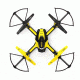 Tenergy Phoenix 6CH WIFI FPV Modular Quadcopter with Collision Avoidance Module, Black/Yellow 61336
