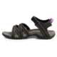 Teva Tirra Womens Sandals, Black/Grey, 5 US, 4266-BKGY-5 US
