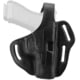 Texas 1836 Three Slots - Thumb Release OWB Holster, Right Hand, Most Glock Full Size 9mm/.40 and Similar Frame, With No Attachment, Black, TX-3SLOTS-TB-300