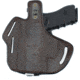 Texas 1836 Three Slots - Thumb Release OWB Holster, Right Hand, Most Glock Full Size 9mm/.40 and Similar Frame, With No Attachment, Brown, TX-3SLOTS-TB-302
