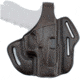Texas 1836 Three Slots - Thumb Release OWB Holster, Right Hand, Most Glock Full Size 9mm/.40 and Similar Frame, With No Attachment, Brown, TX-3SLOTS-TB-302