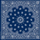 Carolina Manufacturing Deluxe Bandana, Blue Western 511684