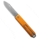The James Brand The James Brand The Ellis Slim Knife Canary Aluminum 2.6" Satin, Orange, Sandvik 12C27, adult, BHQ-182980