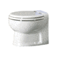 Thetford Tecma Silence Plus 1 Mode, 12V Marine Toilet With Electric Solenoid - Low Profile, White, 38357