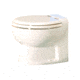Thetford Tecma Silence Plus 2 Mode 12V RV Toilet With Wall Switch - Low, Bone/Chrome, 38459