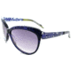 Thierry Mugler Bi Focal Sunglasses 10206 Purple-Chartreuse-Mat Purple Frame, Women, 59-13-125 10206-C3BF