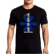 Thin Blue Line 1* Asterisk Classic T-Shirt - Mens, 2XL, Black, 1AS-BIG-BLACK-XXL