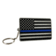 Thin Blue Line American Flag Keychains, PVC-TBL-KEY