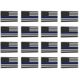 Thin Blue Line American Flag Sticker, 1 X 1.5 Inches, Pack Of 50, Thin Blue Line - TBL-S-AMERICAN-175