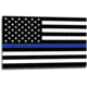 Thin Blue Line American Flag Sticker, 2.5 X 4.5 Inches, Thin Blue Line - TBL-S-AMERICAN-2545