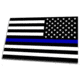 Thin Blue Line American Flag Sticker, Reverse, 6 X 4 Inches, Thin Blue Line - TBL-S-AMERICAN-REV-64