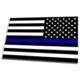 Thin Blue Line American Flag Sticker, Reverse, 6 X 4 Inches, Thin Blue Line - TBL-S-AMERICAN-REV-64