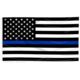 Thin Blue Line American Flag With Grommets, 4 X 6 Ft, Thin Blue Line - BLUE-AMERICAN-4X6