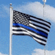 Thin Blue Line American Flag With Grommets, 4 X 6 Ft, Thin Blue Line - BLUE-AMERICAN-4X6