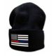 Thin Blue Line Beanie - Dual Line American Flag, Thin Red Line - DUAL-BN-BLACK
