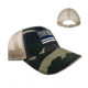 Thin Blue Line Camo Trucker Hat - American Flag, Thin Blue Line - HAT-TBLAM-CAMO
