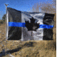 Thin Blue Line Canadian Flag, 3 X 5 Ft, Thin Blue Line - BLUE-CANADA-3X5
