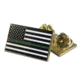 Thin Blue Line Classic, Double Clutch Pin - Thin Green Line American Flag - PIN-CLASSIC-TGL