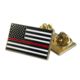 Thin Blue Line Classic, Double Clutch Pin - Thin Red Line American Flag - PIN-CLASSIC-TRL
