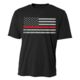 Thin Blue Line Classic Thin Red Line Polyester Shirt - POLY-CLASSIC-RED-BLACK-XXXL