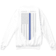 Thin Blue Line Crew Neck Sweatshirt, White - TBL-CREW-WHITE-XXXL