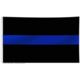 Thin Blue Line Flag With Grommets, 3 X 5 Ft, Thin Blue Line - BLACK-BLUE-3X5