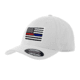 Thin Blue Line Flexfit Hat - Dual Line Red/blue, Thin Red Line - FLEX-DUAL-WHITE-LARGE