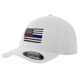 Thin Blue Line Flexfit Hat - Dual Line Red/blue, Thin Red Line - FLEX-DUAL-WHITE-MEDIUM