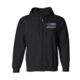 Thin Blue Line Full Zip American Flag Hoodie, 2XL, Black, TBLH-ZIP-BLACK-XXL