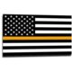 Thin Blue Line Gold Line American Flag Sticker, 4 X 6 Inches - TGOLD-S-AMERICAN-46
