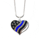 Thin Blue Line Heart Necklace