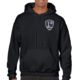 Thin Blue Line Hoodie - 1* Asterisk , Black - 1AS-H-BLACK-XXXXL