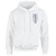 Thin Blue Line Hoodie - American Flag Honor &amp; Respect, White - TBL-H-WHITE-XXL