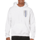 Thin Blue Line Hoodie - American Flag Honor &amp; Respect, White - TBL-H-WHITE-XXL