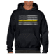 Thin Blue Line Hoodie - Classic Thin Gold Line - MEN-H-CLASSIC-GOLD-BLACK-XXL