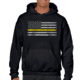 Thin Blue Line Hoodie - Classic Thin Gold Line - MEN-H-CLASSIC-GOLD-BLACK-LARGE