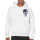 Thin Blue Line Hoodie - Skull, White - BLPUN-H-WHITE-XXL