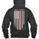 Thin Blue Line Hoodie - Thin Red Line American Flag Honor &amp; Respect, Black - TRL-H-BLACK-XXL