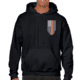 Thin Blue Line Hoodie - Thin Red Line American Flag Honor &amp; Respect, Black - TRL-H-BLACK-XXL