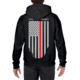 Thin Blue Line Hoodie - Thin Red Line American Flag Honor &amp; Respect, Black - TRL-H-BLACK-XXL