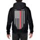 Thin Blue Line Hoodie - Thin Red Line American Flag Honor &amp; Respect, Black - TRL-H-BLACK-XXXXL