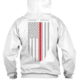 Thin Blue Line Hoodie - Thin Red Line American Flag Honor &amp; Respect, White - TRL-H-WHITE-XXL
