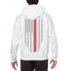 Thin Blue Line Hoodie - Thin Red Line American Flag Honor &amp; Respect, White - TRL-H-WHITE-XXL