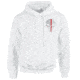 Thin Blue Line Hoodie - Thin Red Line Skull Graphic, White - REDPUN-H-WHITE-XXL