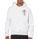 Thin Blue Line Hoodie - Thin Red Line Skull Graphic, White - REDPUN-H-WHITE-XXL