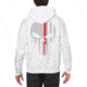 Thin Blue Line Hoodie - Thin Red Line Skull Graphic, White - REDPUN-H-WHITE-XXL