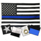 Thin Blue Line House American Flag/Pole Hem, 3x5ft, HB-AMERICAN-3X5