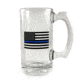 Thin Blue Line Libbey Deco Glass Mug, Flag, 12.5oz, TBL-MUG-GLASS-12OZ