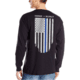 Thin Blue Line Flag Long Sleeve Shirt - Mens, Large, Black, TBL-L-BLACK-LARGE