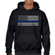 Thin Blue Line Men's Classic Hoodie - TBL-H-BIG-LOGO-BLACK-XXL